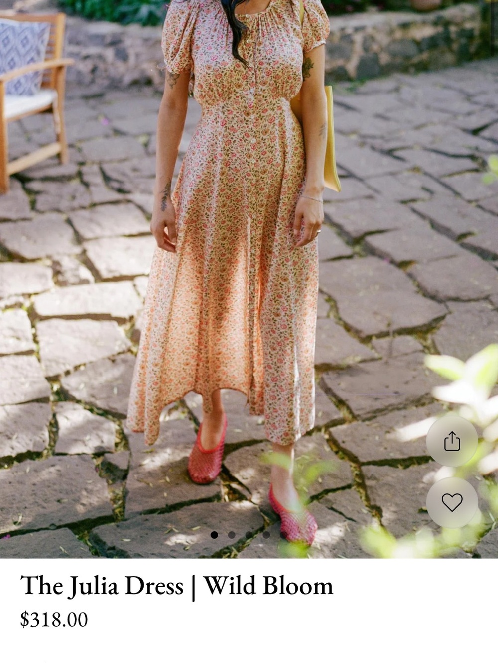 Christy Dawn Julia Dress in Cream Floral Wild Bloom (sold out on CD)